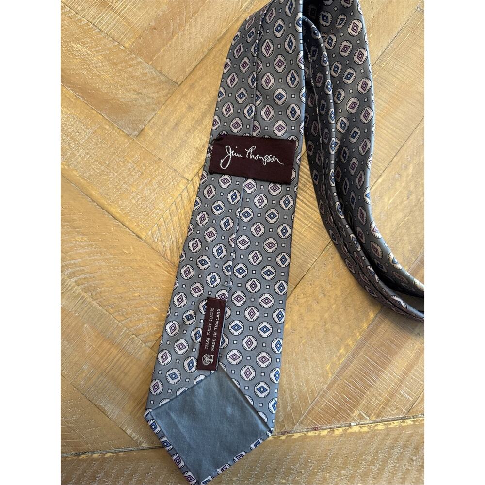 Jim Thompson Men's Silk Tie Made In Thailand Wedding Buisness Casual